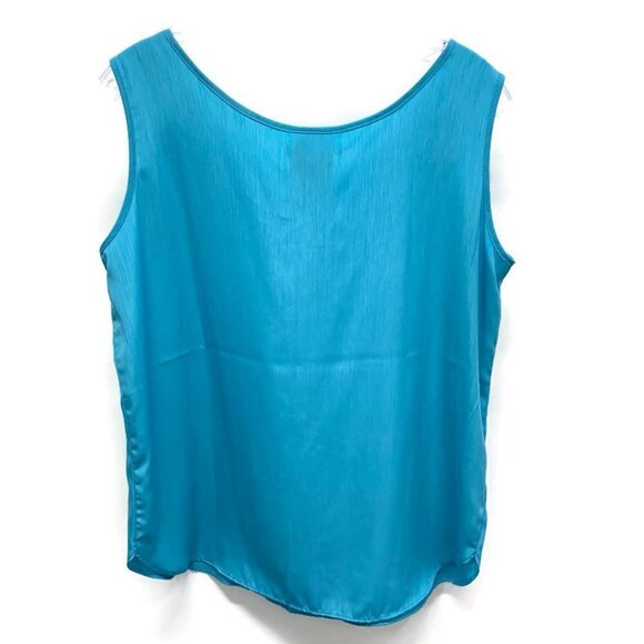 Sissies Sportswear Blue Silk Tank Top - Picture 2 of 2